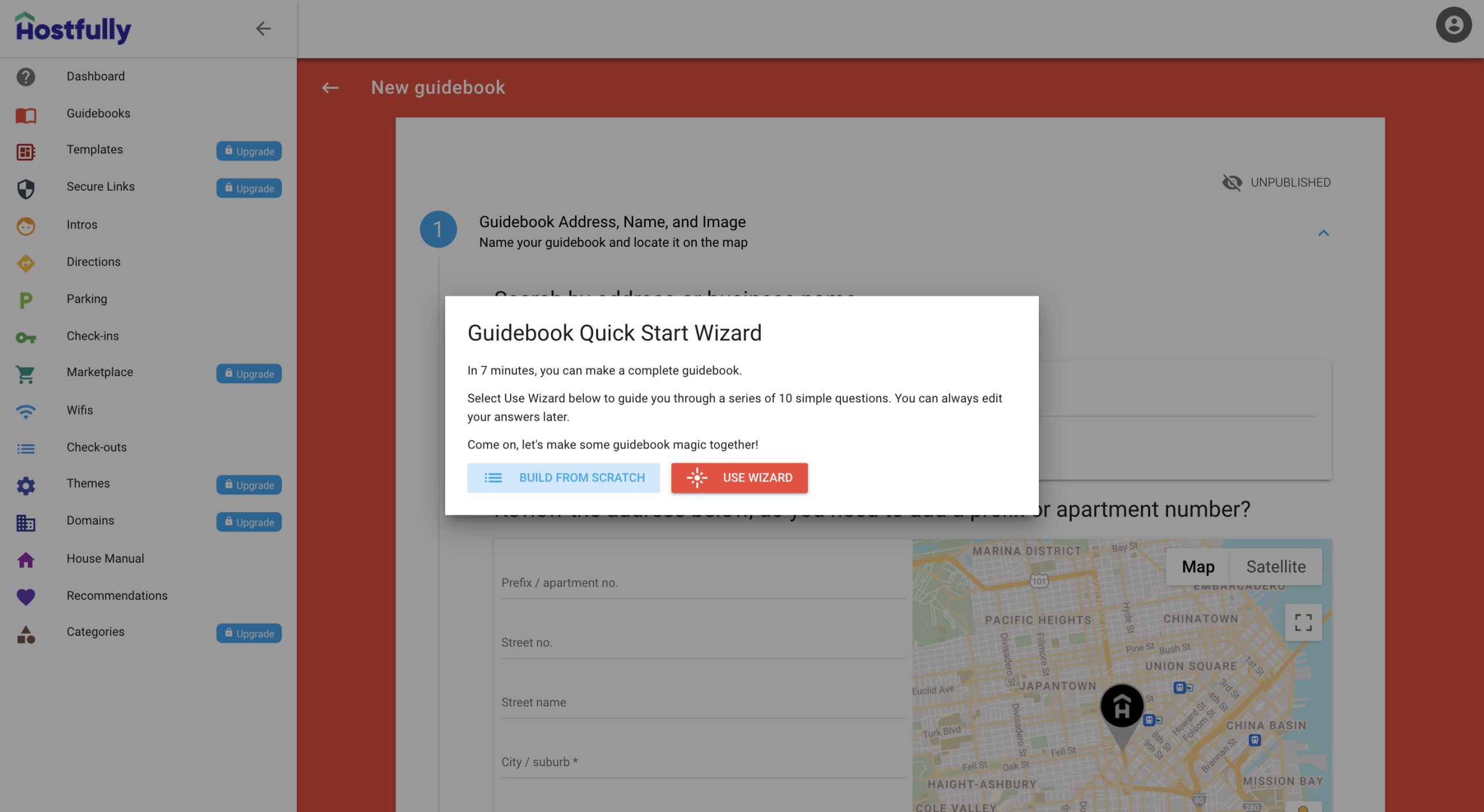 The Hostfully Guidebook Quick Start Wizard