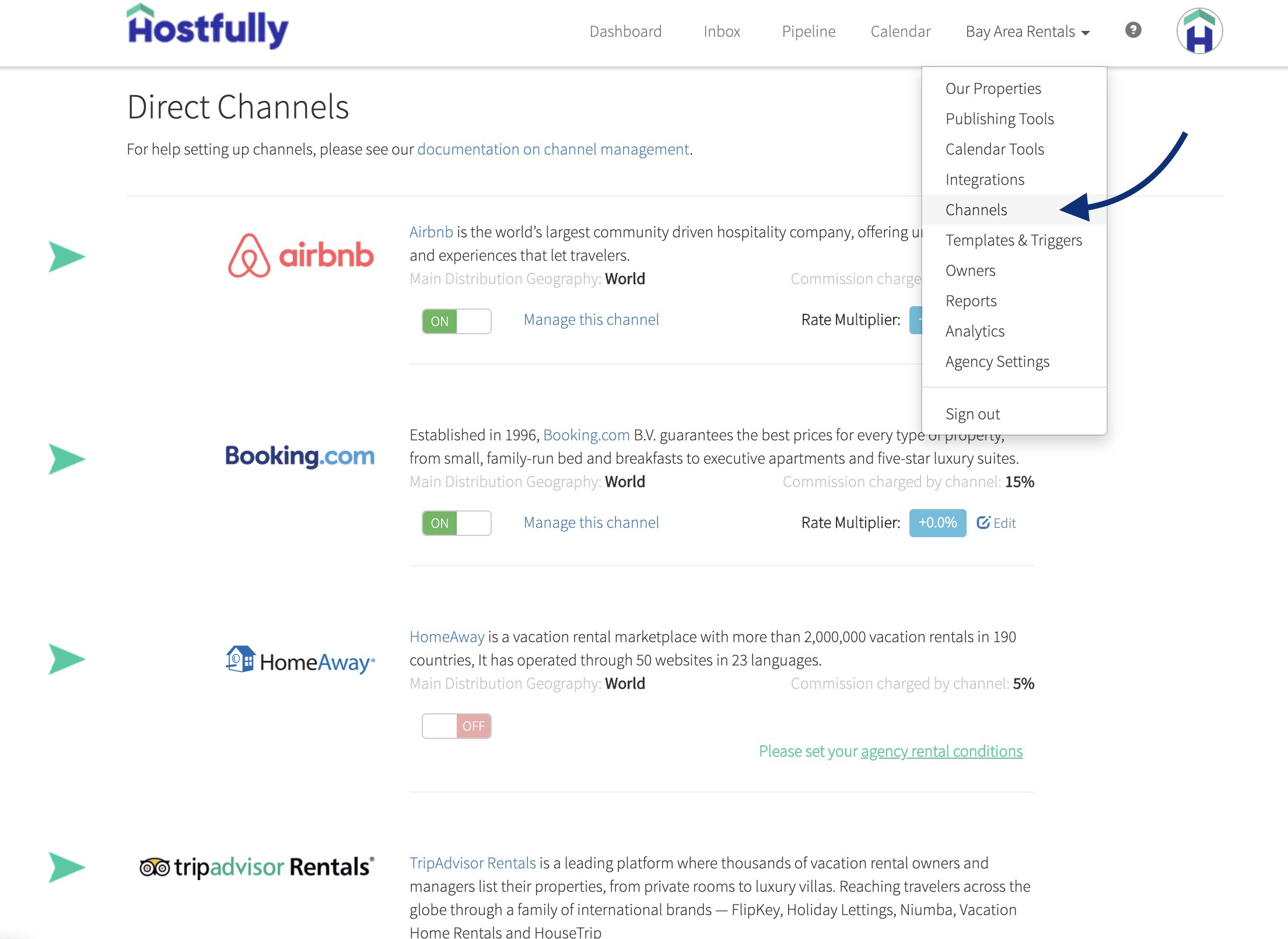 Hostfully channel management feature