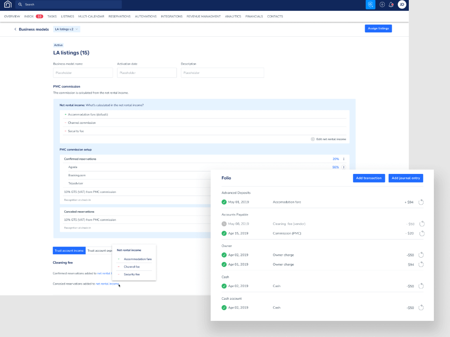 Guesty accounting dashboard