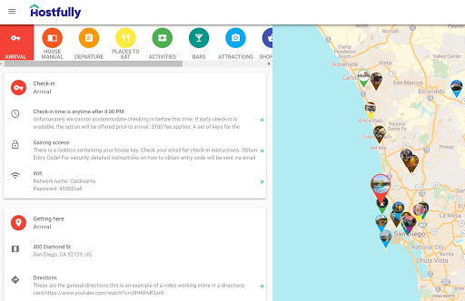 A screenshot of Hostfully’s digital Guidebook tool