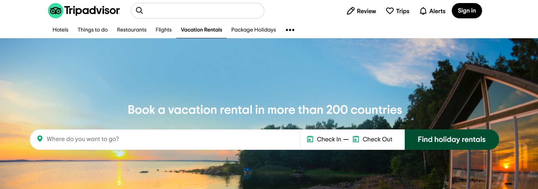 Tripadvisor's vacation rental portal