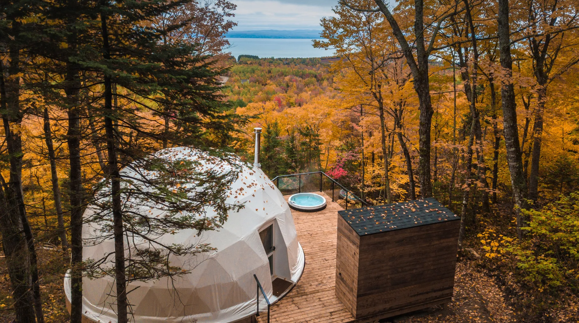 geodesic domes are popular in glamping businesses