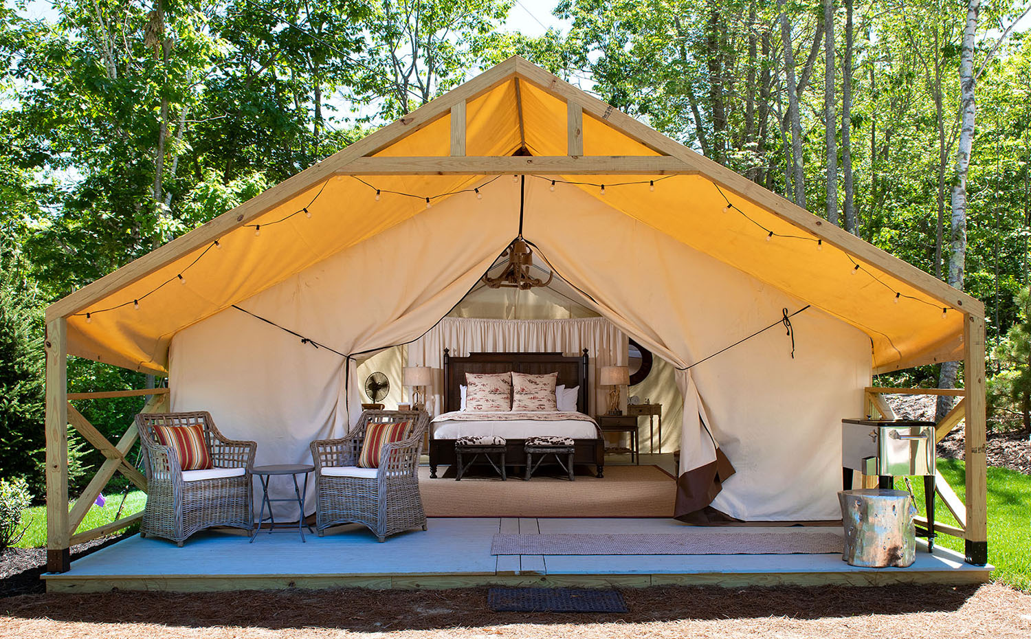 example of a glamping tent