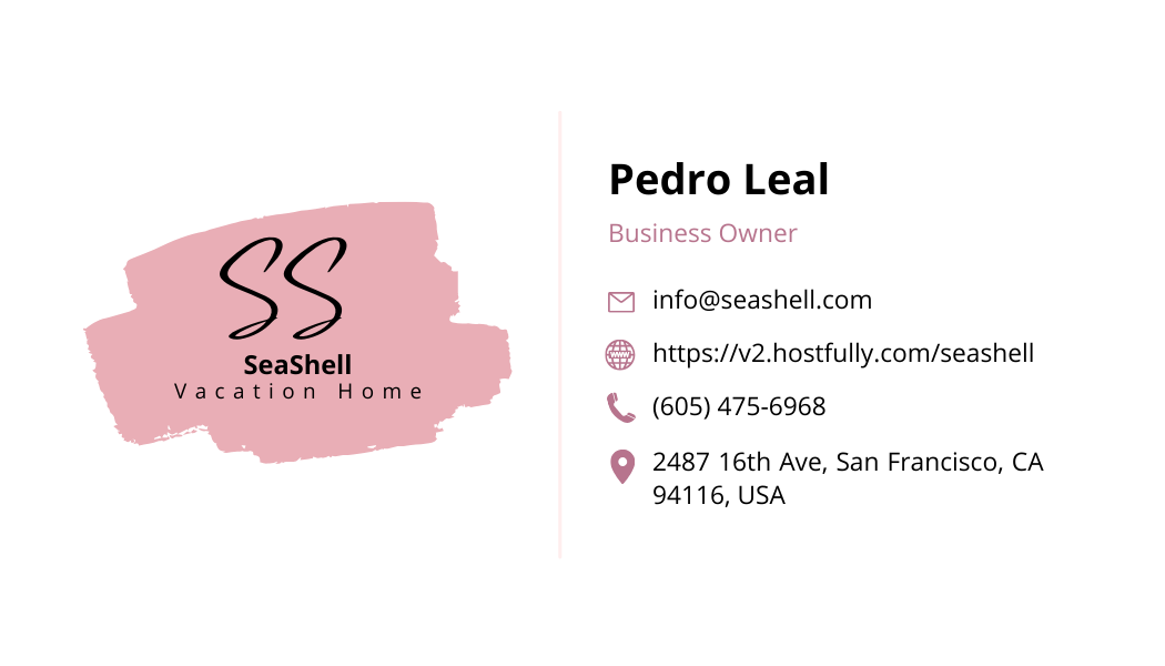 seashell business card mockup