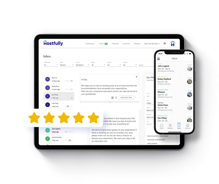 hostfully property management platform features unified inbox